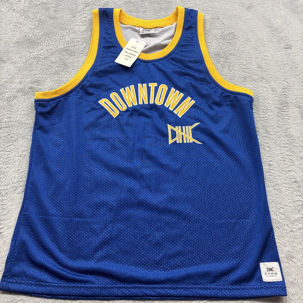 Ethik Downtown Dwellers 90 Basketball Jersey #9005 Men's‎ L Blue Original Tags